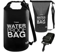 TRIZAND Bolsa de lona para kayak, SUP, canoa, rafting, canoa, canoa, canoa, canoa, canoa, canoa, pesca, correa de hombro impermeable, bolsa seca 10/20/30 litros, negro 23565, Negro , 10 L, Para