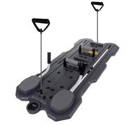 TRIZAND Tabla de Pilates y Yoga Plegable con Contador LCD, Base Antideslizante, Asas para Flexiones, Bandas elásticas y Alfombrilla EVA - Entrenamiento en casa y Viaje para Principiantes y avanzados