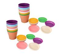 Trjgtas 16 macetas pequeñas de 4 pulgadas macetas de plástico coloridas macetas de interior