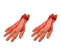 Trjgtas 2X Bloody Horror Scary Prop Severed Life Size Arm Hand House Scary Bloody