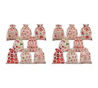Trjgtas 32 bolsas de con cordón de Navidad, arpillera, bolsa de , bolsas de para , suministros de de fiesta de Navidad
