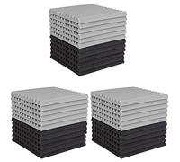 Trjgtas 36 placas de espuma acústica, azulejos de cuña de estudio, espuma acústica insonorizada, panel de pared de tratamiento de estudio pirámide de 2,5 x 30 x 30 cm