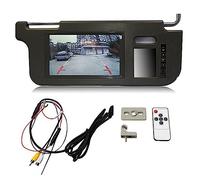 Trjgtas 7 pulgadas negro coche visera parasol pantalla espejo retrovisor monitor LCD vídeo un 2 canales