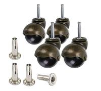 Trjgtas Paquete de 4 ruedas giratorias de 2 pulgadas con zócalos, ruedas giratorias antiguas vintage para muebles, sofá, , gabinete