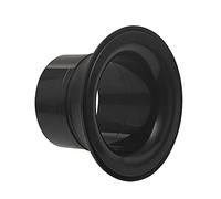 Trjgtas Potenciador de tambor de goma ABS con protector de agujero de puerto negro, cabezal de tambor con agujero de micrófono, negro