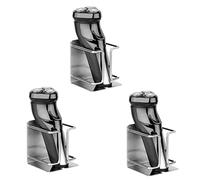 Trjgtas Soporte para afeitadora eléctrica de pared de acero inoxidable autoadhesivo para afeitadora de baño de pared 3 x