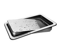 Trjgtas Tapa de basura de acero inoxidable con tapa de cubo de basura con tapa de balanza incorporada al para encimera de cocina A