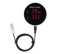 Trjgtas Tuya WiFi Sensor de Temperatura y Humedad Sonda Exterior Pantalla LCD Digital Termómetro Interior Higrómetro Enchufe Europeo