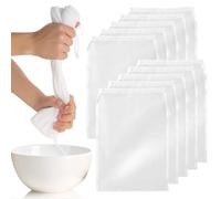 TRKETK 10 Piezas Bolsa de Leche de Nuez, Colador de Alimentos Reutilizable Colador de Yogur de Nailon Paños de Queso Lavables Tela de Queso de Malla Fina para Leche de Almendras, Yogurt, Jugo, Café