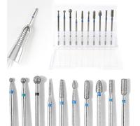 TRKETK 10 Piezas Fresas para Torno Manicura, Brocas Universales de Carburo de Diamante para Uñas Juego de Brocas para Quitar Cutículas Kit de Brocas de Uñas de Gel Acrílico Broca Manicura