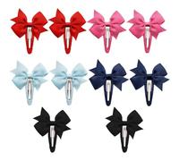 TRKETK 10 Piezas Pinzas Para El Pelo Con Lazo Pinzas Para El Cabello Simples Y De Moda Multicolor Lindos Lazos Para El Pelo Antideslizantes Clip Metálico Accesorios Para El Cabello para Mujeres