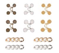 TRKETK 10 Piezas Tensores de Cintura para Pantalones Cintura Ajustable Extraíble Juegos De Clips No Requiere Costura Accesorios Decorativos Reutilizables Multicolores Para Mujer Falda Vaqueros