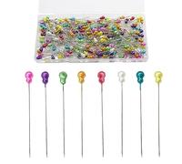 TRKETK 100 Alfileres de Costura en Forma de Calabaza Con Cabezas de Colores Para Tela, Joyería, Manualidades, Decoración de Flores y Proyectos