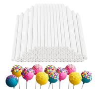 TRKETK 100 Piezas Palos para Cake Pops, Palos De Piruleta Palitos Reutilizables para Pasteles de 4 Pulgadas Palitos de Papel Lollipop Sticks Palitos Cake Pop Stick para Dulces, Galletas y Postres