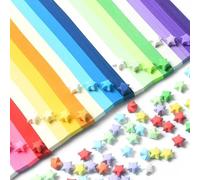 TRKETK 1080 Piezas Papel de Estrella Colorido Papel Papiroflexia Doble Cara Papel de Origami para Manualidades Origami de Estrella de Bricolaje Para Dibujar Origami Adecuado para Adultos y Niños