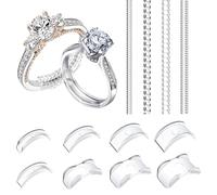 TRKETK 12 Piezas Ajustadores de Tamaño de Anillo para Anillos Sueltos, Ajustador de Tamaño de Anillo Invisible 2 Estilos Protector de Anillo Espaciador de Anillo 12 Tamaños para Casi Cualquier Anillo