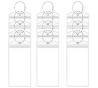 TRKETK 12 soportes para etiquetas de equipaje de crucero, 9 x 19 cm, etiquetas grandes de plástico transparente para equipaje, etiquetas de equipaje transparentes con cierre de cremallera y trabillas