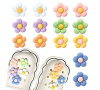 TRKETK 14 Piezas Shoes Charms Flores, Lindos Dijes para Zapatos PVC Accesorios de Cocodrilo Decoración de Zapatos Regalo de Fiesta de Cumpleaños para Niñas Niños Adultos y Adolescentes