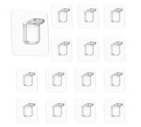 TRKETK 15 Piezas Soporte de Estante Autoadhesivo, Transparentes Bastidores de Soporte de Estante en Forma de L Soportes de Estante Sin Perforaciones para Muebles de Estante de Librería (6 x 6 cm)