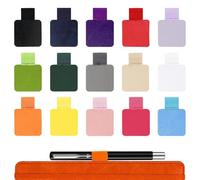 TRKETK 15 Piezas Soportes de Cuero Autoadhesivo para Bolígrafos, Soporte de Bucle para Bolígrafo Soporte para Bolígrafo Autoadhesivo Mixtos Lazo Elástico de Cuero para Cuadernos, Diarios, Calendarios