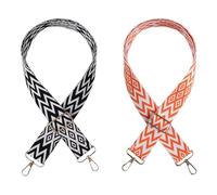 TRKETK 2 Piezas Correas de Hombro Ajustables, 3.8 cm de Ancho Correa de Hombro de Repuesto Universal Correa de Bolso Boho Correa para Bolsos de Hombro Bolsos Bandolera (Negro + Naranja)