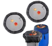 TRKETK 2 Piezas Cubierta de Malla para Barriles de Lluvia, Red de Barril de Lluvia de 95cm Protección Ajustable para Barril de Agua de Lluvia Tapa de Barril de Lluvia para Jardín en Casa al Aire Libre