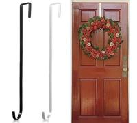 TRKETK 2 Piezas Ganchos para Colocar Sobre la Puerta, Colgador de Puerta con Corona de 12 Pulgadas Perchas Sobre la Puerta Ganchos Individuales de Metal para Colgar Toallas, Abrigos, Ropa, Sombreros