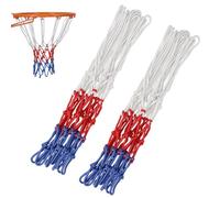 TRKETK 2 Piezas Red de Baloncesto, Red de Repuesto Profesional de Red de Baloncesto para Todo Tipo de Clima Redes de Aro de Baloncesto tricolores de Repuesto para Deportes de Interior al Aire Libre