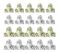 TRKETK 20 Piezas Placas para Colgar Cuadros de Latón 32mm y 25mm Marco de Cristal de Espejo Liso Placas de Fijación para Colgar Seguro Fijación para Marco de Fotos Espejo Lienzo