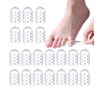 TRKETK 20 Piezas Protector Dedos Pie Silicona Transpirable Protectores de Dedos con Agujeros Transpirables Previene Callos Ampollas y Alivio Del Dolor De Fricción y Mucho Más para Hombres y Mujeres