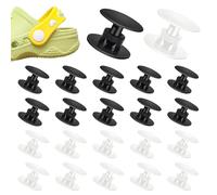 TRKETK 20 Piezas Remaches de Plástico, Remache de Tornillo Cierre de Remaches de Plástico con Agujero a Presión 16 x 13 x 11,5 mm Remache de Tornillo a Presión para Agujero de Zapatos (Negro/Blanco)