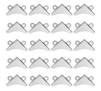 TRKETK 20 Piezas Soportes de Esquina de Espejo Esquinas de Protección de Marcos Clips de Soporte de Metal para Marco de Fotos Kit para Colgar Espejos Para Fijar Espejos de Cristal de Baño