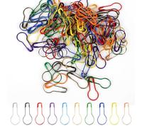 TRKETK 200 Piezas Imperdibles de Seguridad Imperdibles de Bulbo Agujas de Tejer en Forma de Pera Clips Marcador Alfileres de Seguridad de Metal Colores para Artesanía de Bricolaje y Ropa