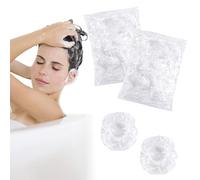 TRKETK 200 Piezas Protector de Oreja Desechable Transparente, Protector Oreja Impermeables Oreja de La Ducha Orejeras Cubiertas para Los Oídos con Bandas Elásticas para Hogar y Hotel, Peluquería