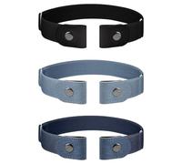 TRKETK 3 Piezas Cinturón Elástico Sin Hebilla Elástico Cinturón Elástico Invisible Sin Hebillas Elegante y Cómodo para Hombre o Mujer para Pantalones Vaqueros Pantalon Faldas y Vestido