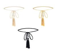 TRKETK 3 Piezas Cinturón para Mujer Moda Clásica Cinturón Cinturón Trenzado para Mujer Cinturón Trenzado con Borlas Delgadas Ajustable Cinturón para el Vestido de las Señoras Jeans Suéter