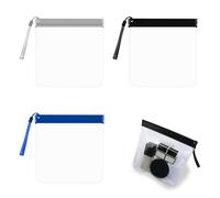 TRKETK 3 Piezas Neceseres Transparentes 20x20cm Neceser Viaje Avion Organizador Viaje Impermeable y Estanco Reutilizable AdecuadoAccesorios de Viaje para Hombres y Mujeres