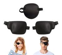 TRKETK 3 Piezas Parche Ojo, Parche Ajustable 3D para Ojos Derecho e Izquierdo Parche Médico para Ojos Perezosos para Ojos Izquierdo y Derecho Parches para Ojos para Adultos con Hebilla Ajustable