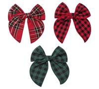 TRKETK 3 Piezas Pinzas Para El Pelo Con Lazo Clips para El Cabello A Cuadros Retro Bonitas Elees Y Sencillas Accesorios Para El Cabello para el Uso Diario de las Mujeres y para Ocasiones Festivas