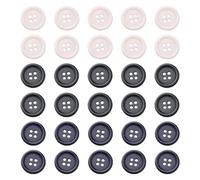 TRKETK 30 Piezas 20mm Botones de Costura 4 Agujeros Botones para Ropa Redondos de Resina Moda Decoración Multicolor para Chaqueta Abrigo Camisa Costura de Ropa y Manualidades