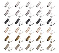 TRKETK 30 Piezas Cordón Puntas Aleación Cordón Cabeza 6 Colores Cilíndrico Reemplazo Extremos de Cordones con Estilo para Zapato Cuerdas Prendas Reparaciones Bricolaje Y Diseño