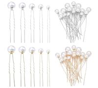 TRKETK 36 Piezas Horquillas Para El Pelo De Perlas De Boda Cabello de Perlas en Forma de U 5 tamaños Retro Elegantes Horquillas Para Fiestas Bodas Damas de Honor Mujeres Molduras Decorativas