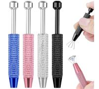 TRKETK 4 Piezas Alicates De Piercing, Soporte para Bolas Herramienta de Recogida de Perlas Alicates de Bola de Diamante Juego de Pinzas para Piercing de Bola para Joyas Gemas Pequeños (4 Colores)