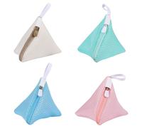 TRKETK 4 Piezas Bolsas De Lavandería Mini Poliéster Con Cremallera Bolsa de Lavado de Malla Práctica y Resistente Antienredos Multifuncional Adecuado para Hogar Lavadora Secadora y Viaje