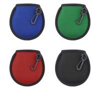 TRKETK 4 Piezas Bolso de Pelota de Golf, Bolsa de Bolas con Hebillas Negras Bolsa de Limpieza de Pelotas de Golf Limpiador de Pelotas de Golf con Doble Capa Portátiles Bolsa de Golf, 4 Colores