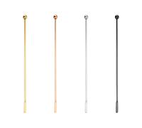 TRKETK 4 Piezas Cuchara de Mezcla de Cóctel de Acero Inoxidable Agitador de Cóctel Varillas Agitadoras de Café Cucharas de Mango Largo para Mezclar Cócteles Batidos Café Jugo Té