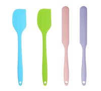 TRKETK 4 Piezas Espátulas de Silicona Resistente al Calor Lengua Raspadora sin Costuras Espátulas Silicona Cocina de Grado Alimenticio Utensilios de Cocina para Mezclar Hornear y Cocina