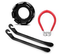 TRKETK 4 Piezas Herramienta de Llave de Radios de Bicicleta, Juego de Tensores para Radios de Bicicleta de Universal 6 en 1 Herramienta para Llanta de Radios Llave de Radios de Bicicleta de Hierro