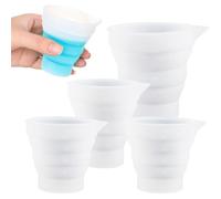 TRKETK 4 Piezas Medidores De Silicona, Dosificadoras para Detergente Líquido Bola Dosificadora Plegable de Silicona Dosificación de Líquido para Lavandería, Panadería, Cocinas, Laboratorios