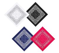 TRKETK 4 Piezas Pañuelos Multifunción Motivo Paisley Estilo retro Pañuelos Cabeza Mujer Bandana Hombre de Moda y Deporte Unisex Pañuelo para el Pelo Cuello Muñeca Cabeza Pañuelo
